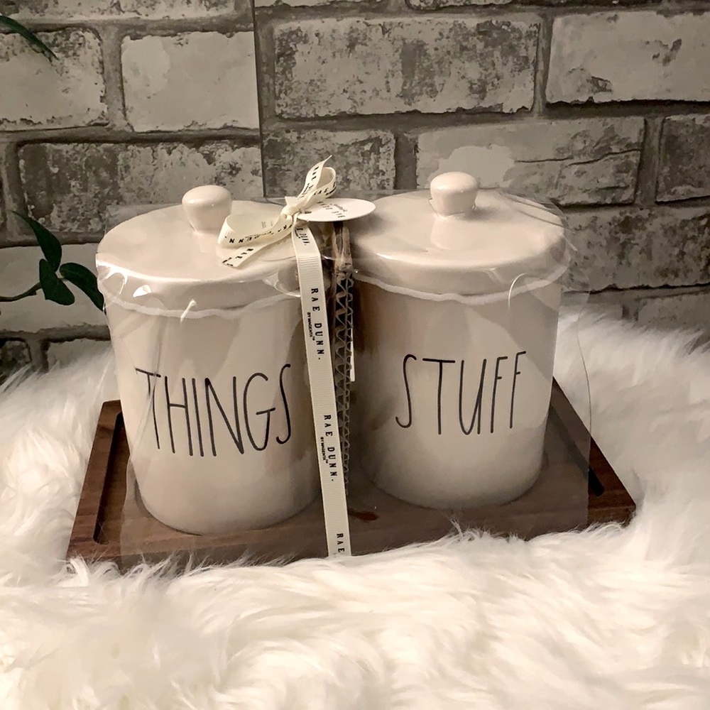 Rae Dunn THINKINGS STUFF bathroom Set